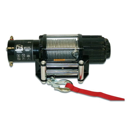 Bulldog Winch 4000lb UTV Winch, Two Switches, Mnt Channel, Rlr Frld 15004